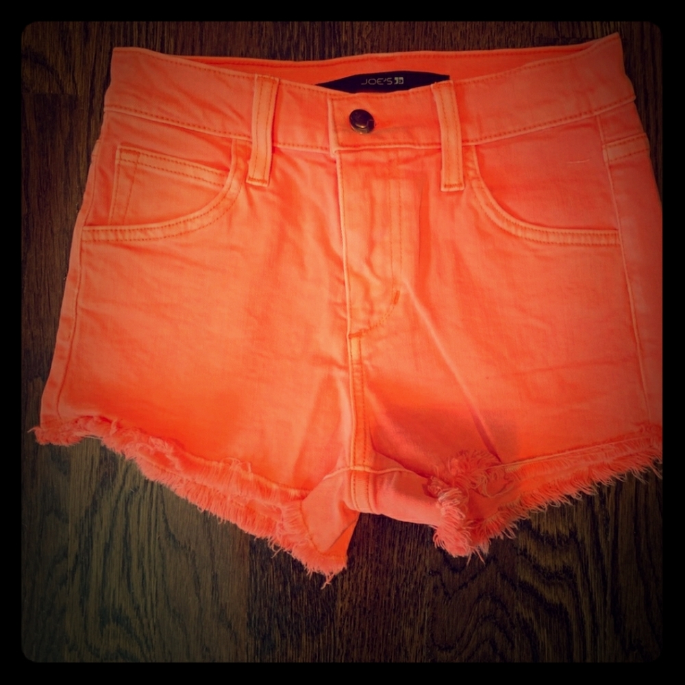 Joe’s Jeans orange denim shorts